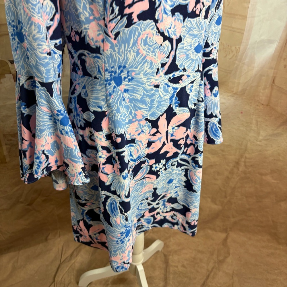 NEW Lilly Pulitzer Kayla Blue and Pink Floral Dress - Picture 9 of 13